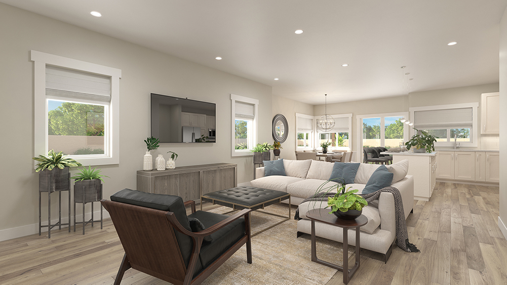 Cannon Trail 3d Rendering - Living Room